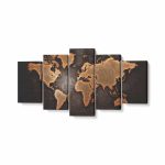 Tablou MultiCanvas 5 piese, Harta Lumii Abstract