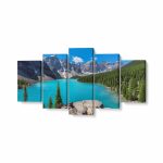 Tablou MultiCanvas 5 piese, Moraine Lake